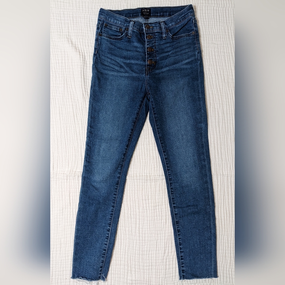 J Crew High Rise Button Fly Skinny Jean